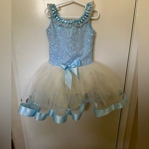 Blue sequin ballet dress